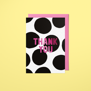 Thank You, Big Polka Dot Greeting Card