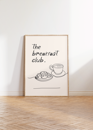 The Breakfast Club Wall Art Print (White)