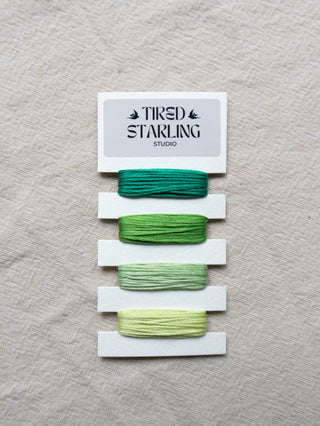 Thread selection - greens