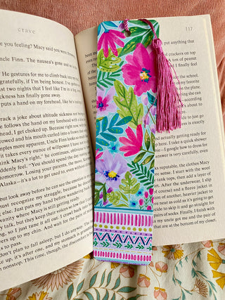 Tropical Leaf Floral Bookmark