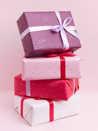 Merry Christmas Typed Tidings Wrapping Paper