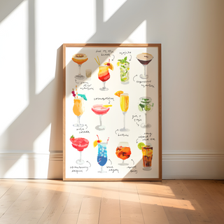 Types of Cocktail Print