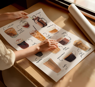 Types of Coffee Print