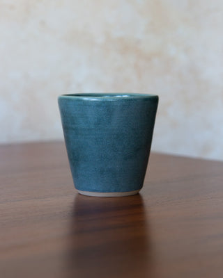 Angular Cup - Teal glaze