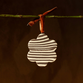 Striped Flower Brown Christmas Decoration