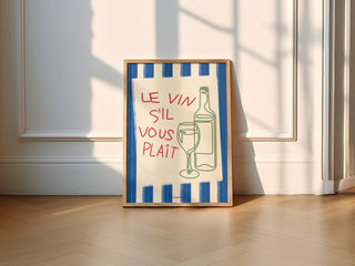 Le Vin S'il Vous Plait Wall Art Print