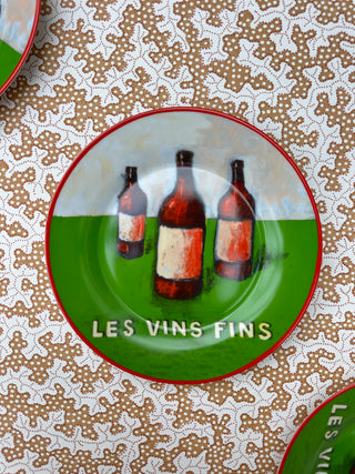 Vin Wine plates (green and red)