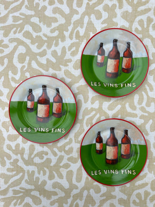 Vin Wine plates (green and red)