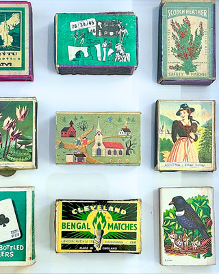Vintage Matchbox Collage – "Cleveland Green"