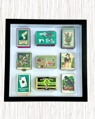 Vintage Matchbox Collage – "Cleveland Green"