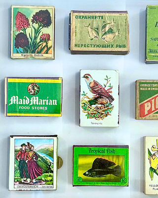 Vintage Matchbox Collage – "Green Light"