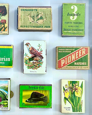 Vintage Matchbox Collage – "Green Light"
