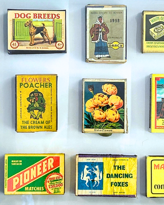 Vintage Matchbox Collage – "Lemon Sherbet"
