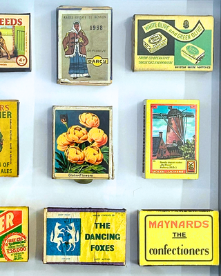 Vintage Matchbox Collage – "Lemon Sherbet"