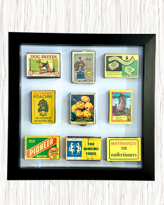 Vintage Matchbox Collage – "Lemon Sherbet"