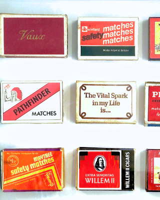 Vintage Matchbox Collage – "Viking Spark"