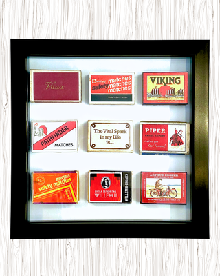 Vintage Matchbox Collage – "Viking Spark"