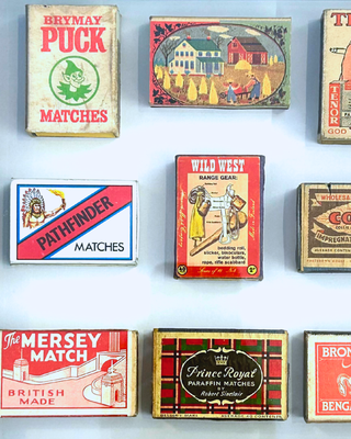 Vintage Matchbox Collage – "Wild West"