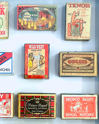 Vintage Matchbox Collage – "Wild West"