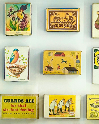 Vintage Matchbox Collage – "Yellow Rose"