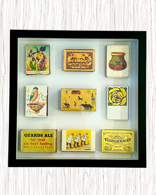 Vintage Matchbox Collage – "Yellow Rose"
