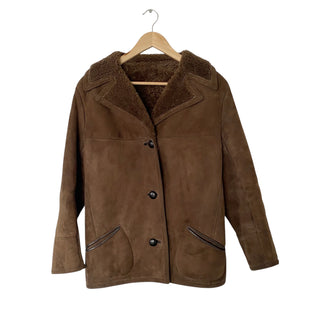 Vintage Mocha Shearling Coat