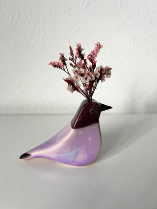Medium Bird Vase Violet Starling