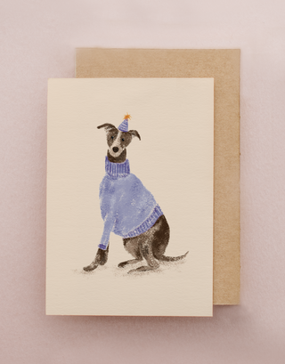 Whippet Greetings Card