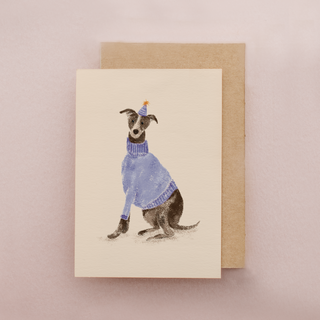 Whippet Greetings Card