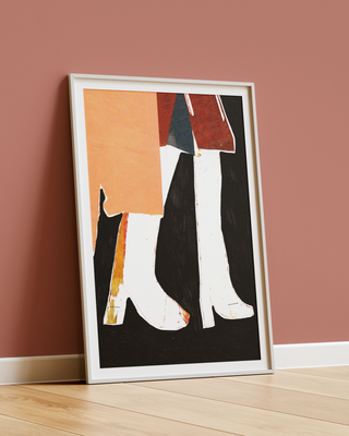 White Boots Print
