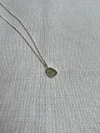 White sea glass necklace