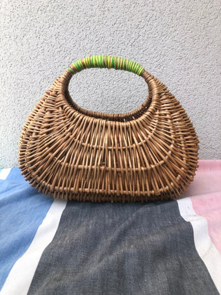 Wicker handbag basket