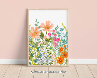Wildflower Watercolour Print