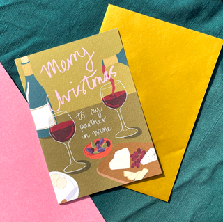 Merry Christmas to my partner in wine card