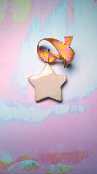 Wonky Face Star Ornament