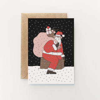Santa Chimney Christmas Card