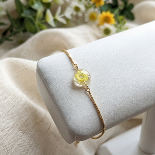 Yellow Spiraea Adjustable Bracelet