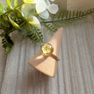 Yellow Spiraea Adjustable Ring
