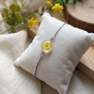 Yellow Spiraea Adjustable Bracelet
