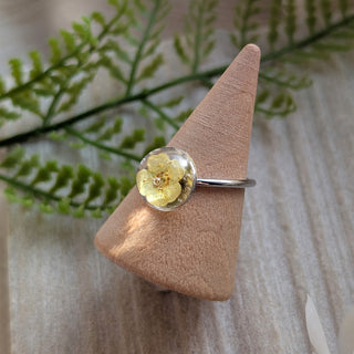 Yellow Spiraea Adjustable Ring