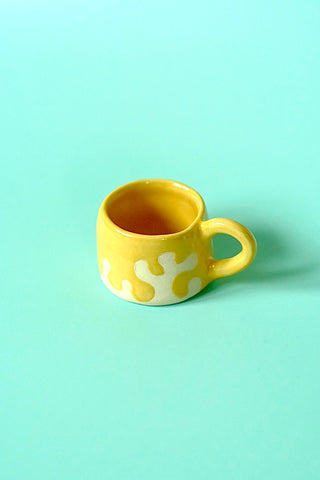 Yellow Drip Espresso Mug