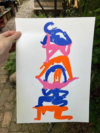 Yoga Pile Print