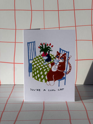 You're a Cool Cat Greetings Card