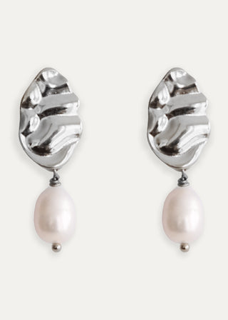 Susanna Pearl Drop Earrings Silver