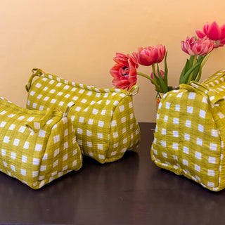 Alchemilla Check Cosmetic Bag