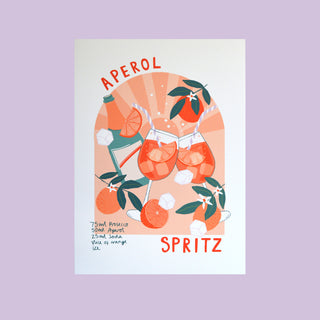 Aperol Spritz Cocktail Art Print