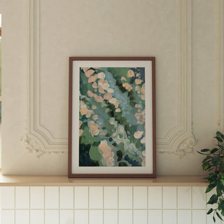 Apricot Blooms 3 Abstract Print