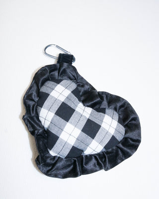 Bag charm - Black gingham