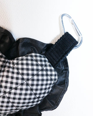 Bag charm - Black gingham