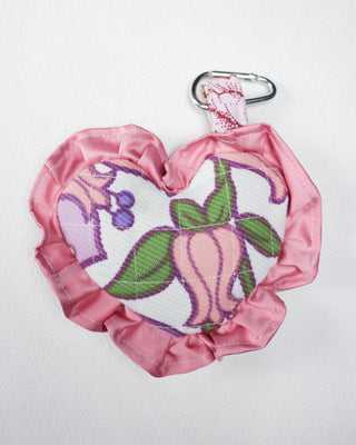 Bag charm - Peach and lilac vintage